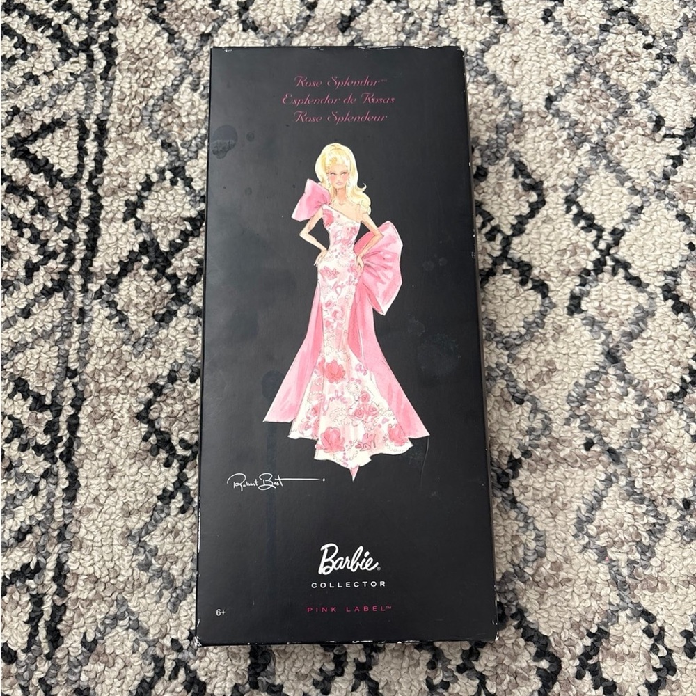 Rose Splendor Barbie Pink Label Doll in Elegant Pink Gown